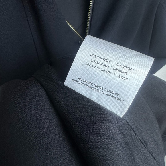 ❗️NEW Helmut Lang Crystal Leather Black Two Tone Asymmetrical Sheath Dress - Picture 16 of 17